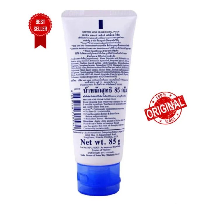 Mistine Acne Clear Facial Foam Face Wash - 85Gm (Made In Thailand) - Image 2