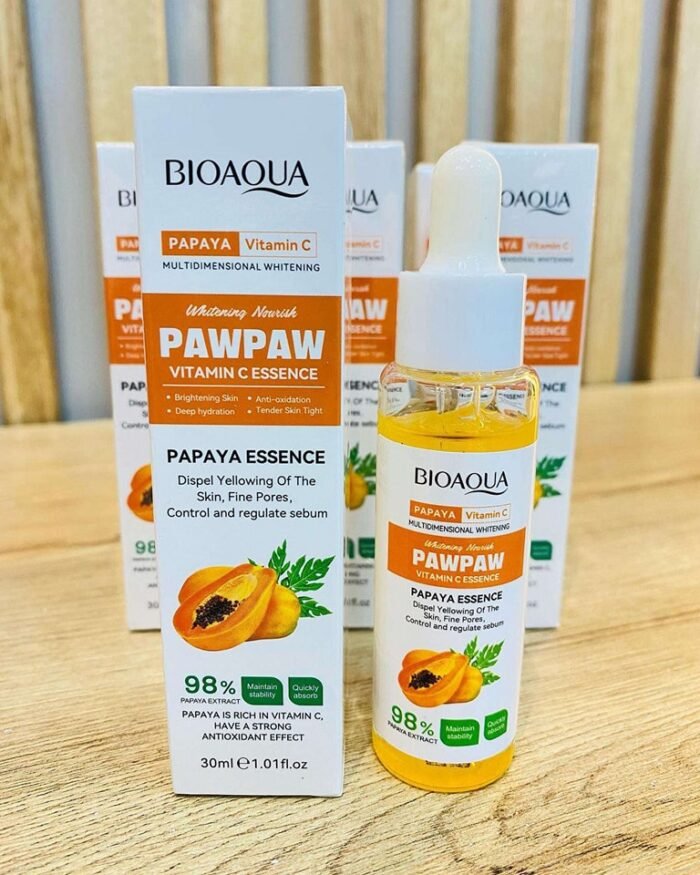 BIOAQUA PAW PAW VITAMIN C ESSENCE PAPAYA EXTRACT BRIGHTENING ANTI OXIDATION DEEP HYDRATION MOISTURIZING SERUM-30ML - Image 2