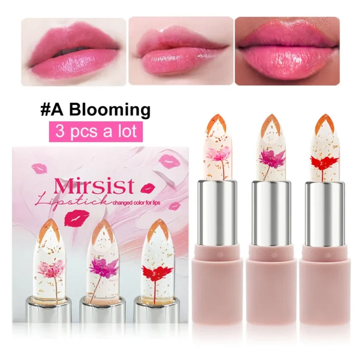 ( ৩ পিসের সেট ) Jelly Dried Flower Color Changing Lip Balm - Image 1