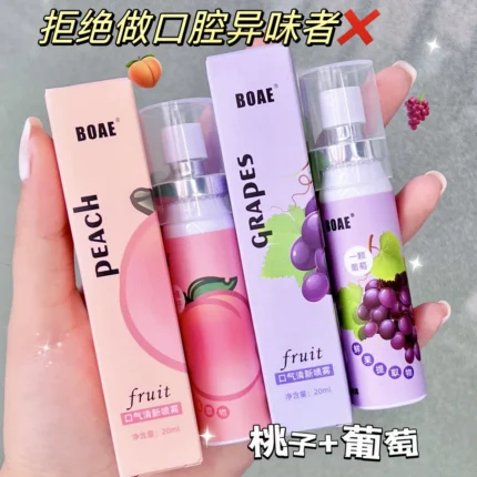 ২ পিস BOAE Mouth spray (peach+Grapes Flavour)