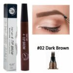 ১পিস #2Dark Brown Waterproof 4 Points Eyebrow Pen