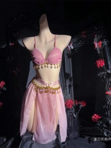 Azure Garden Botanical Print Satin Cami & Ruffle Shorts Sleepwear Set