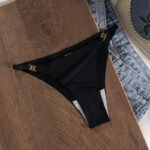 Seductive Scalloped Floral Lace Waist Thong Lingerie - Multi-Color Pack - Image 2