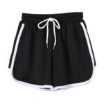 Women’s Sporty Contrast Trim Dolphin Shorts with Elastic Waistband - Image 6