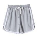 Women’s Sporty Contrast Trim Dolphin Shorts with Elastic Waistband - Image 7