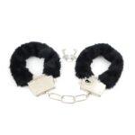 Playful Pink Faux Fur Handcuffs with Metal Chain and Keys